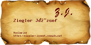 Ziegler József névjegykártya