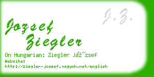 jozsef ziegler business card